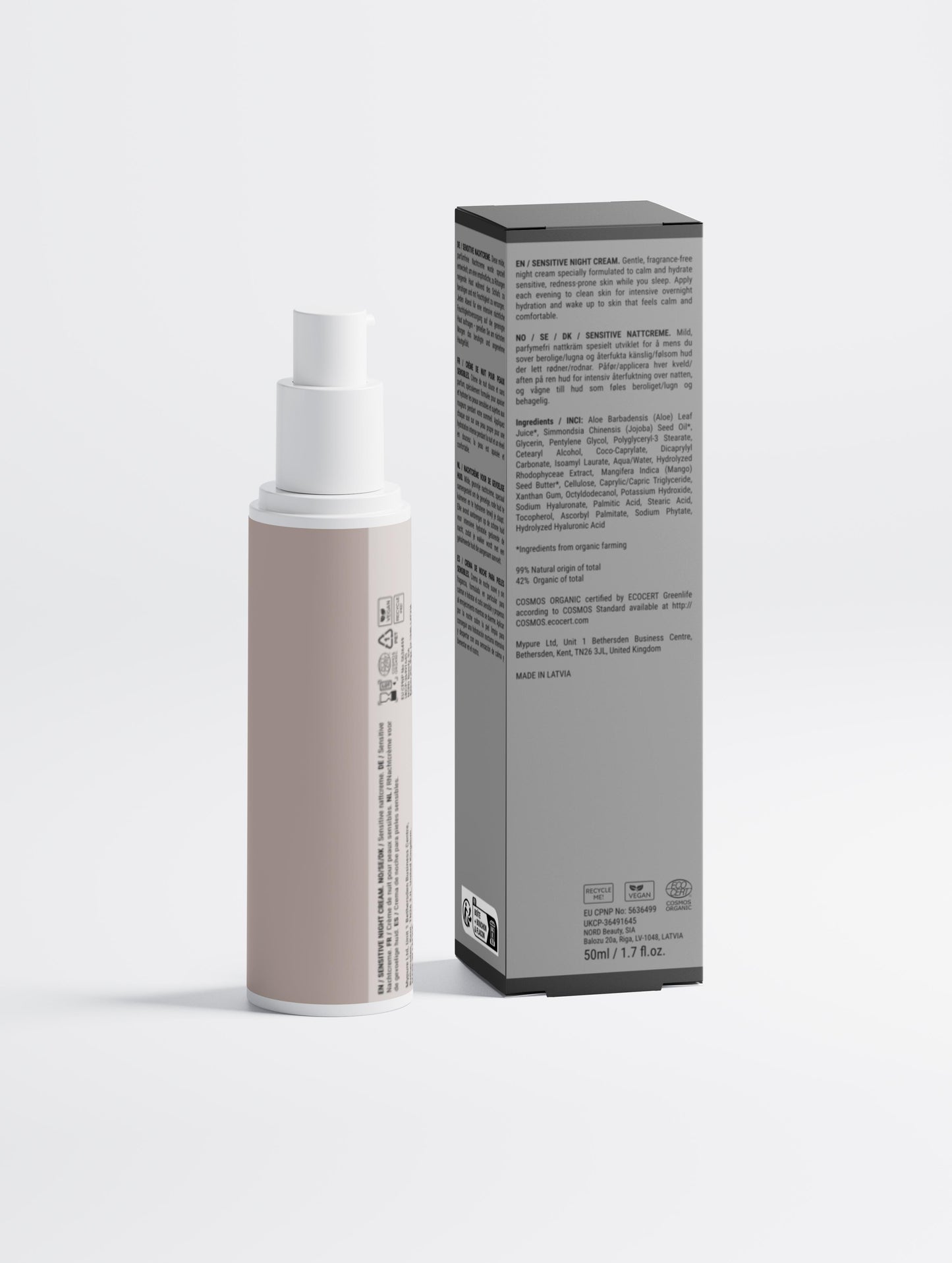 Sensitive Skin Overnight Cream, Fragrance-Free